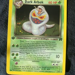 Dark Arbok 1st Edition Holo