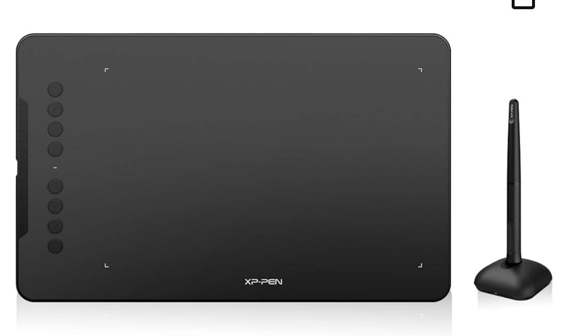 XPPen Deco 01 V2 Drawing Tablet 10x6.25 Inch Graphics Tablet Digital Drawing Tablet for Chromebook with Battery-Free Stylus and 8 Shortcut Keys (8192 