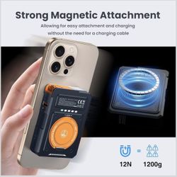 Battery 10,000mAh,5-in-1 Magnetic Power Bank 