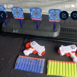Nerf Gun Targets,Electronic Shooting Target for Nerf Guns,Electronic Auto Scoring Reset Shooting Digital Target with Wonderful Light & 3D Sound Effect