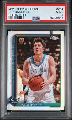 2025 Topps Chrome #254 Kon Knueppel Refractor PSA 9 Rookie RC MINT