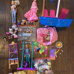 Lot of Barbie toys Ages 4-9