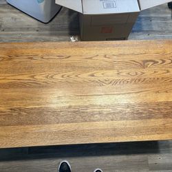 Wood coffee table