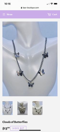 Clouds of Butterflies Necklace