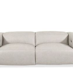 Copa White Leather Power Reclining Sofa  