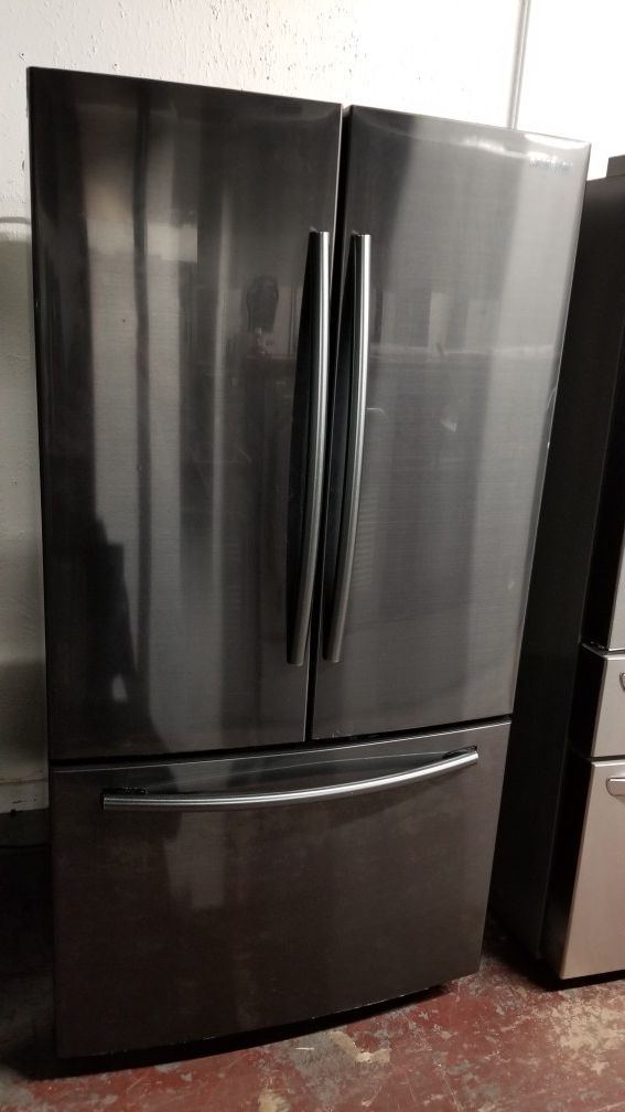 Samsung refrigerator black stainless 3 door for Sale in San Antonio, TX