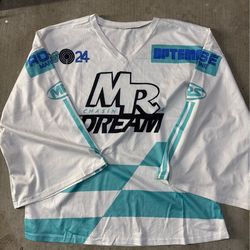 White and blue vintage Moto GP jersey size medium see measurements