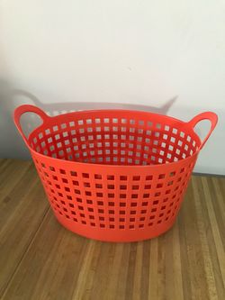Plastic Storage Basket with Handles