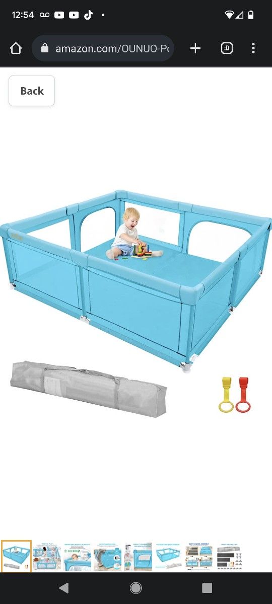 $80 OUNUO XL BABY PLAYPEN