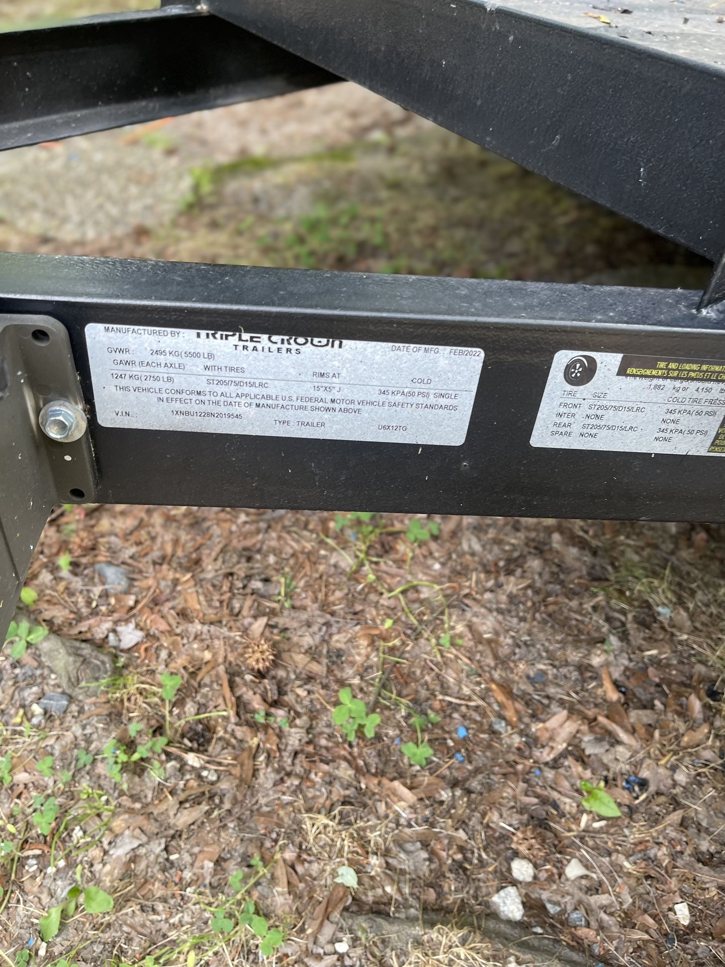 2022 Triple Crown Dual Tandem Utility Trailer