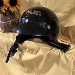 Half shell motorcycle helmet with accessories