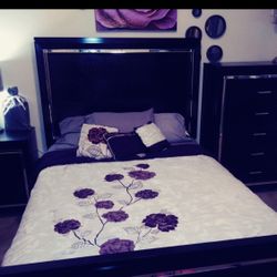 Queen Black Bed Set
