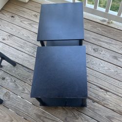 Two Black End Tables 