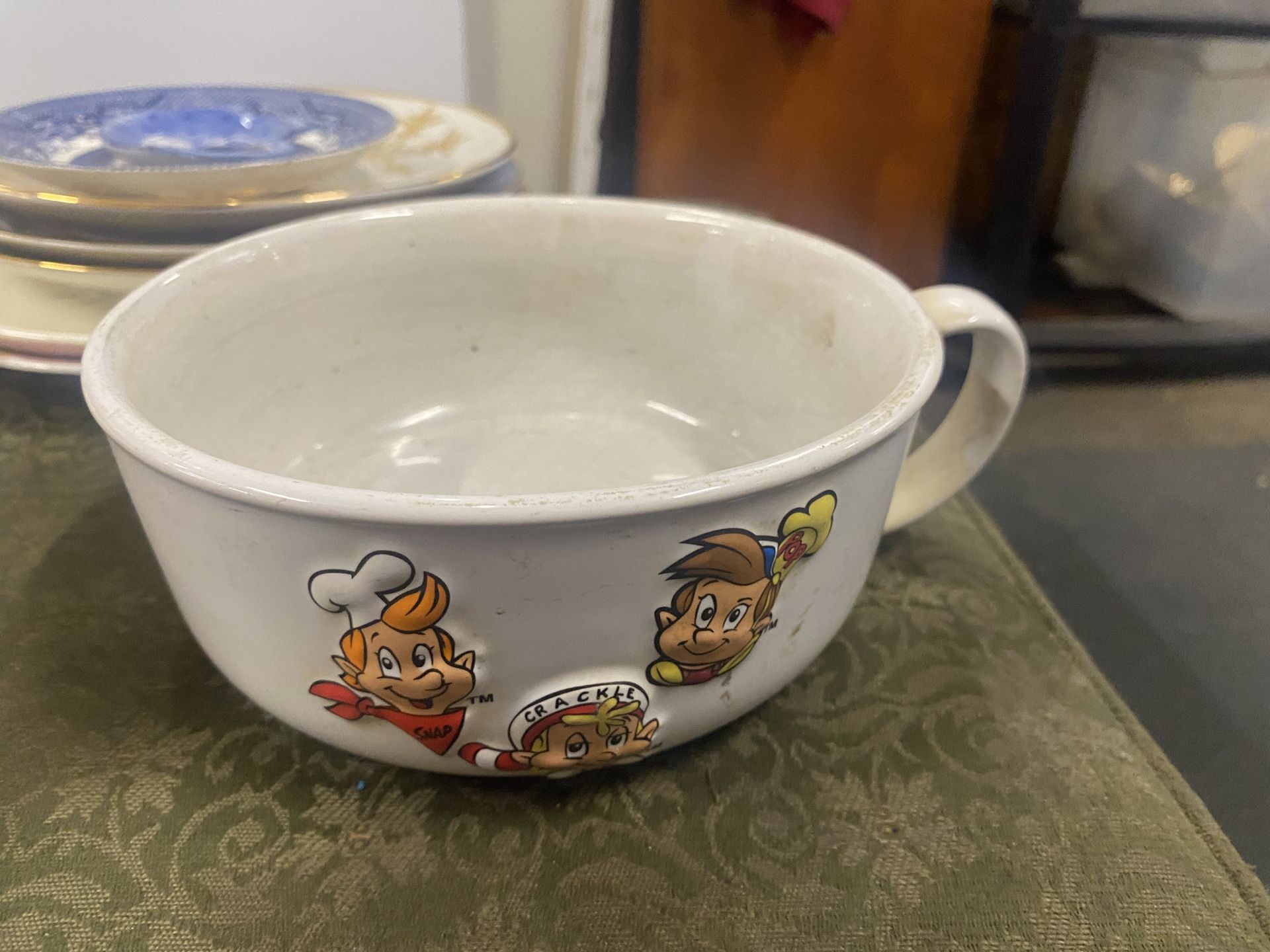 Vintage Extra Large Kellogg's Rice Krispies 6" Ceramic Cereal Bowl Collectible