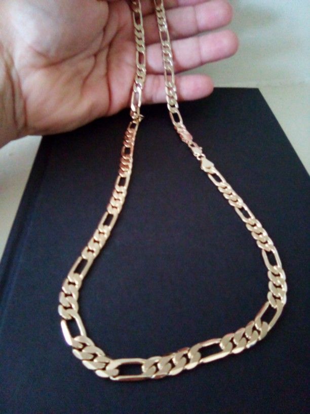 Gold Plated 18k Figaro Chain