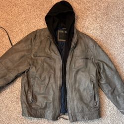 Mns Calvin Klein Grey Jacket With Detachable Hood