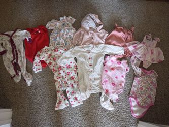 Bundle or baby girl clothes 6 to 9 months