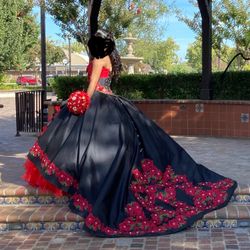 Charro Style Quinceanera Dress