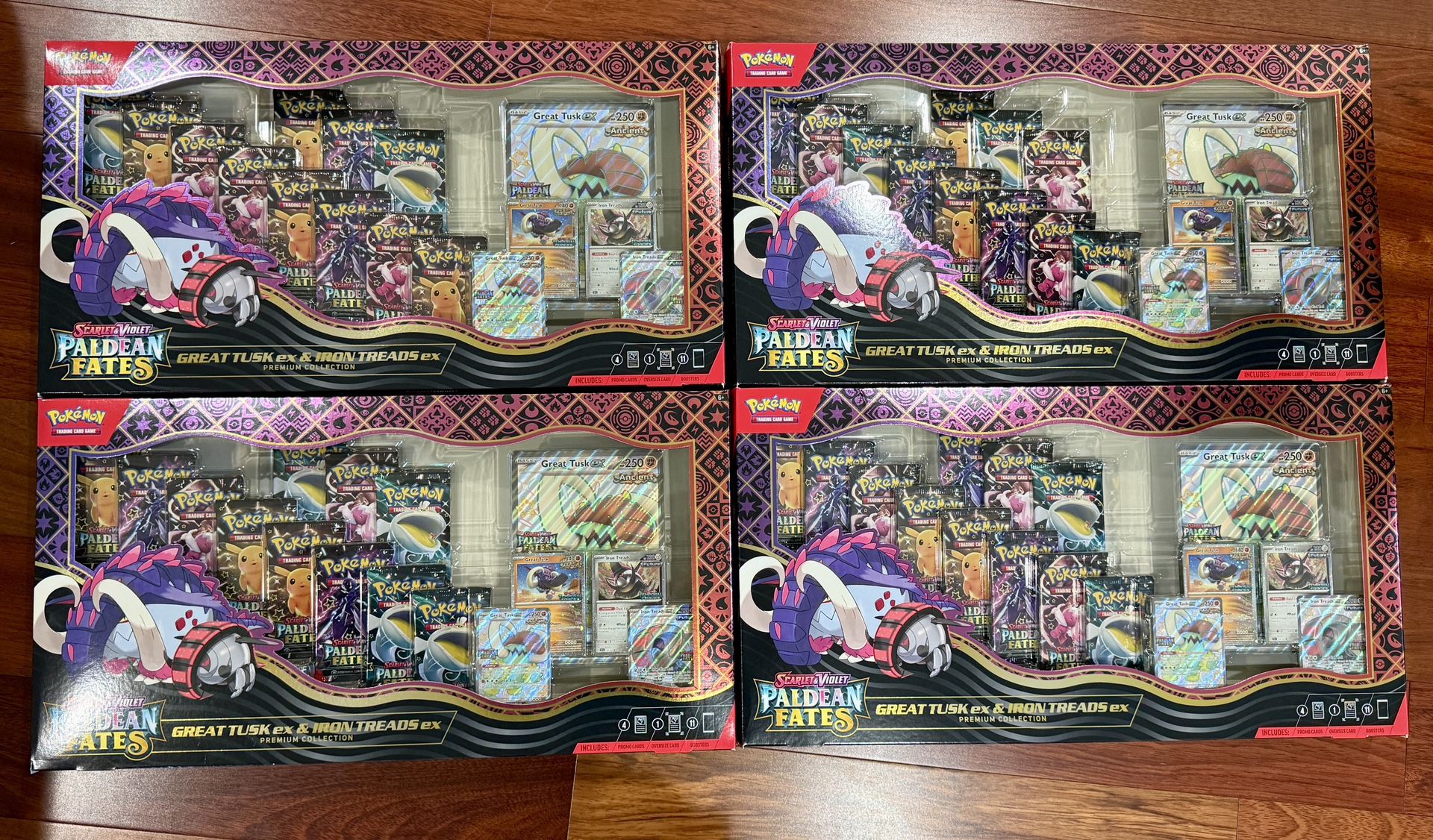 Pokemon TCG Paldean Fates Great Tusk Iron Treads Ex Premium Collection