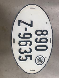 Vintage German license plate