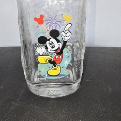 1996 Walt Disney World Epcot 25th Anniversary Remember Magic Glass Mickey Mouse