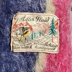 Mid Century Cozy throw blanket, vintage 100% Mohair, soft 70X48 with fringe. Adler Soft Plaid $130.00 Belle Epoque  Memory Lane