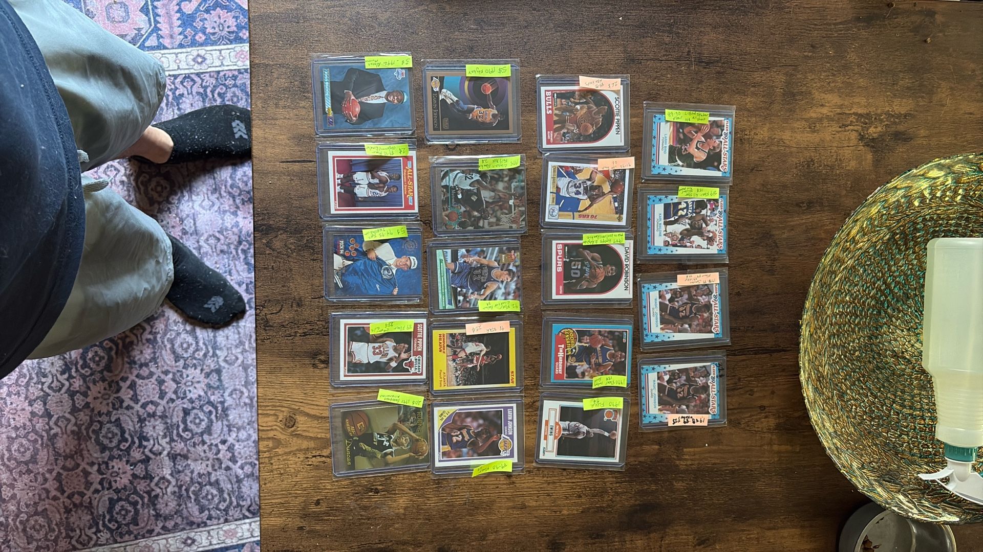 Lot Of 19 Vintage Cards NBA and Stickers,Rookies And More!