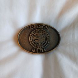 Belt Buckle - Vintage Oregon Militia