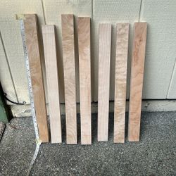 14 Highly Figured Maple Wood Cut Offs 