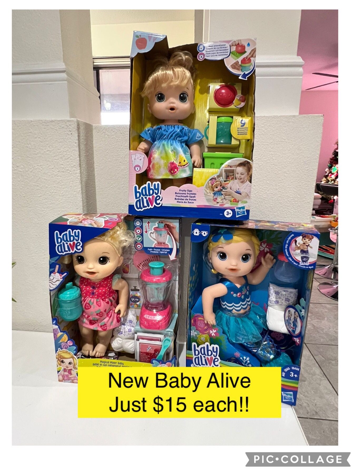 New Girl toys Baby Alive dolls just $15 each / Juguetes muñecas nuevas $15 cada una