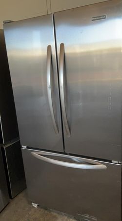Kitchen Aid 3 Door Stainless Steel Refrigerator
