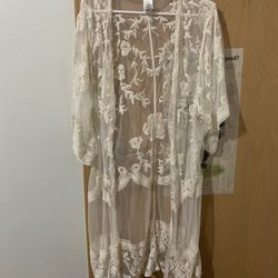 Cream Lace Cardigan