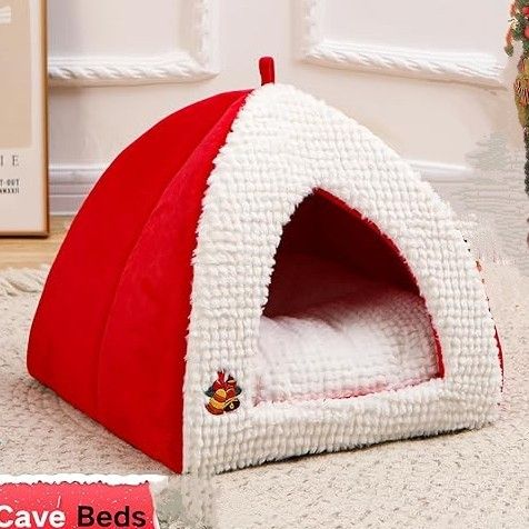 Red 16" Pet Bed For Cats Or Dogs With Removable Bed, New .