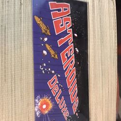 Asteroids Deluxe Arcade Video Game Marquee Sign Header Original Plexi 