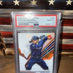 Freddie Freeman 2024 Topps Pristine(orange Refractor)07/25 PSA 10