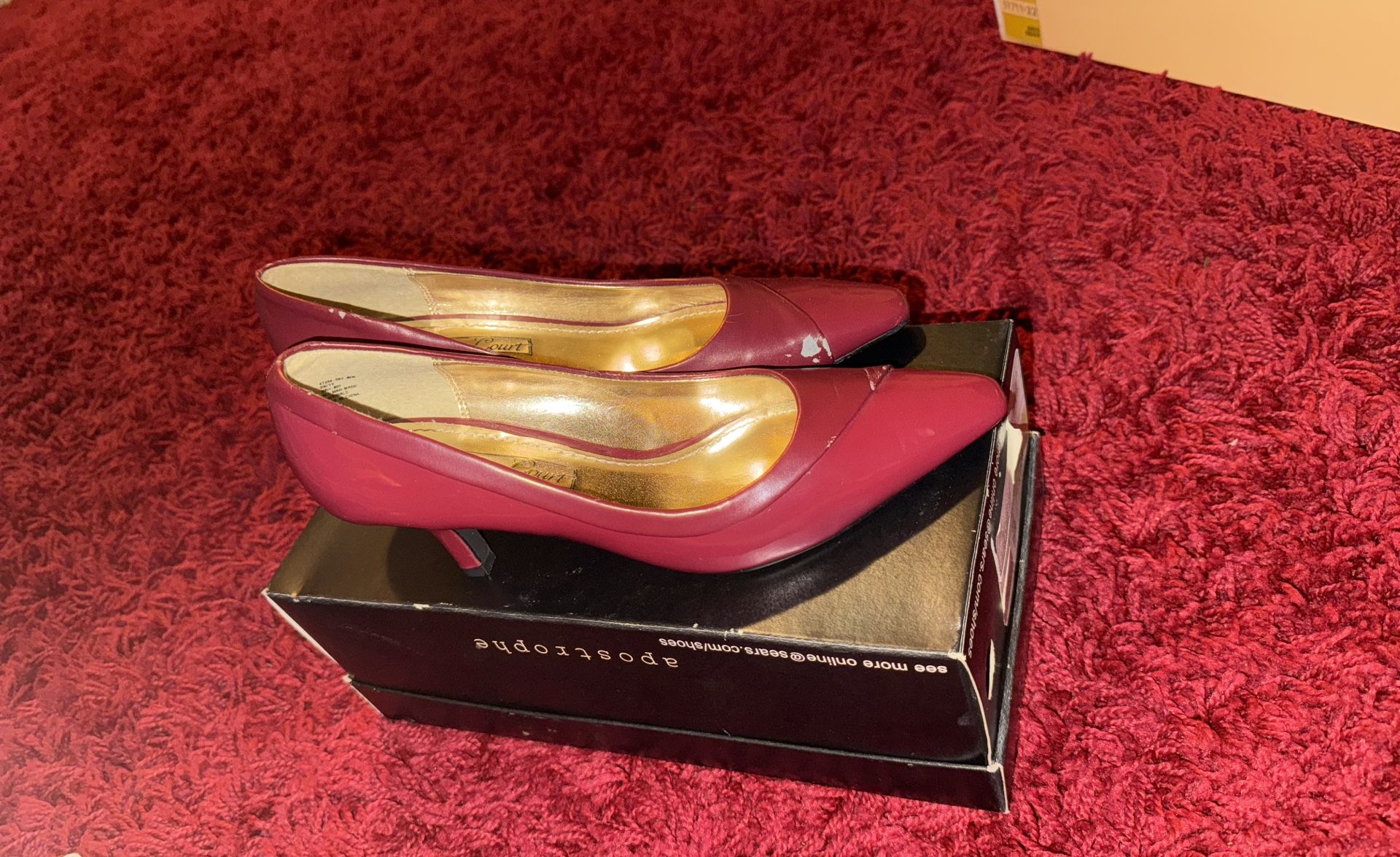 Vintage Pinup Style Red Heels Size 6.5