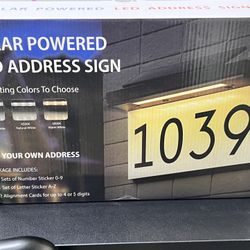 Solar Powered Address Sign 
