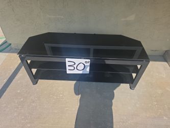 Black glass table