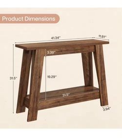 Turrella 41.3 in. Brown Rectangle Wood Console Table Small Entraway Table

$65