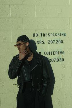 FMC Cropped Leather Moto Jacket