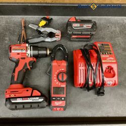 Milwaukee Hammer Drill and Clamp Meter Combo Kit