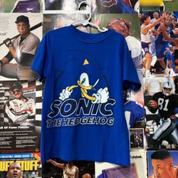 Blue Sonic the Hedgehog Boys Shirt Size Small