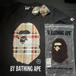 BAPE burberry T-Shirt (S)
