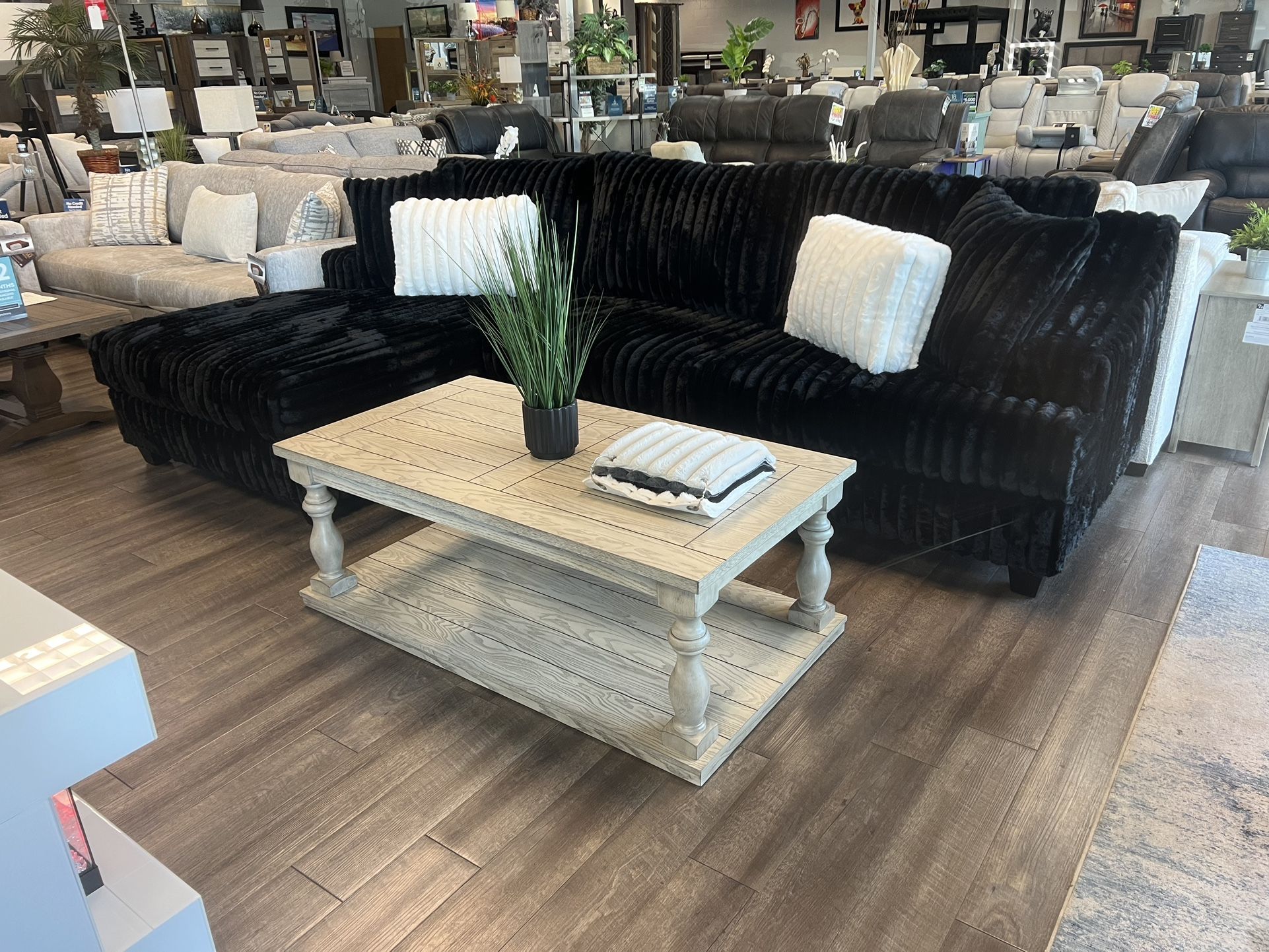 Plush Large Sectional Chaise / Sofa