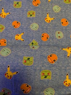 13 Yards Of Pokemon Blue Knit Fabric