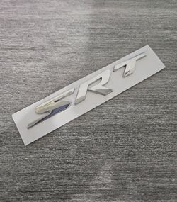 BRAND NEW UNIVERSAL SRT CHROME ABS PLASTIC TRUNK EMBLEM BADGE STICKER