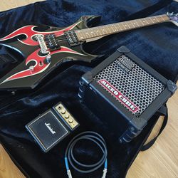 Electric Guitar + Amps + Guitar case