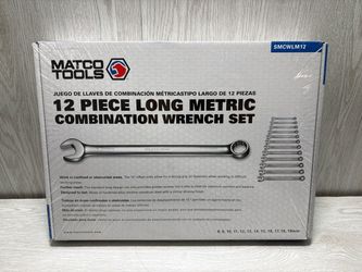 Matco SMCWLM12 12-piece metric long 12-point combination wrench set (A1G013686)