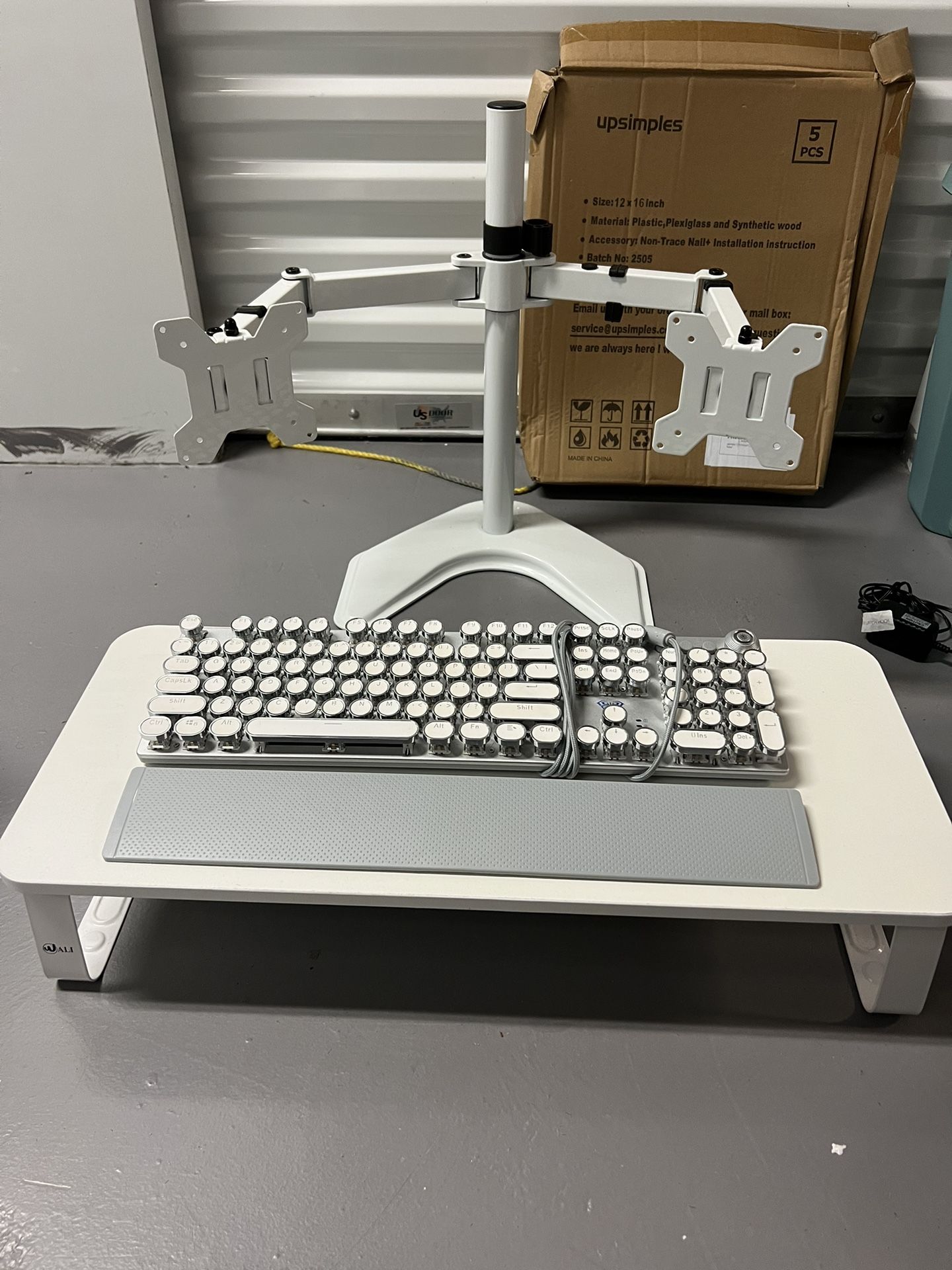 Dual Monitor Stand With Add Ons