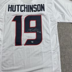 Xavier Hutchinson Signed Autograph Custom Jersey- Metabilia Coa - Houston Texans